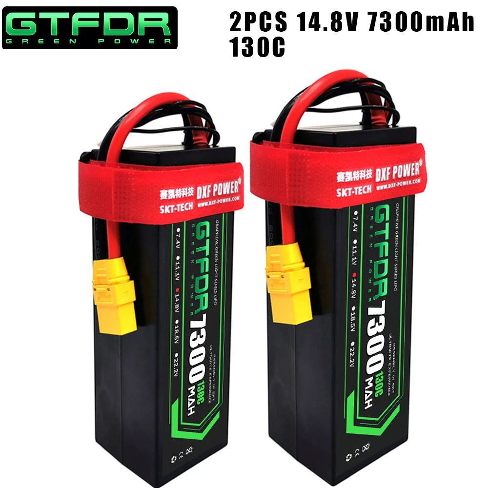 DXF-2Pcs-Lipo-Battery-2s-4S-7-4V-14-8V-8000mah-110C-6500mAh-100C-HardCase-AKKU
