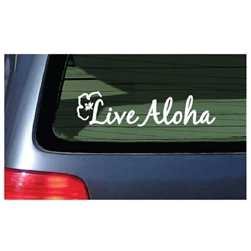 Live Aloha стикер цветок Гавайский Дизайн Наклейка