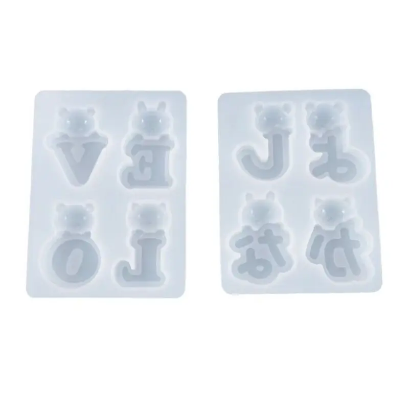 

Resin Crystal Epoxy Mold Bear Letters Decoration Casting Silicone Mould DIY Crafts Jewelry Making Tool
