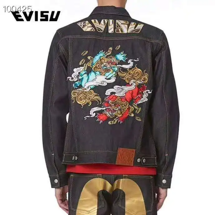 Evisu, высокое качество, модная, теплая, дышащая, мужская куртка, с принтом, Аутентичная, для мужчин, женщин, для пар, ковбойская одежда, аутентичное пальто, Тренч