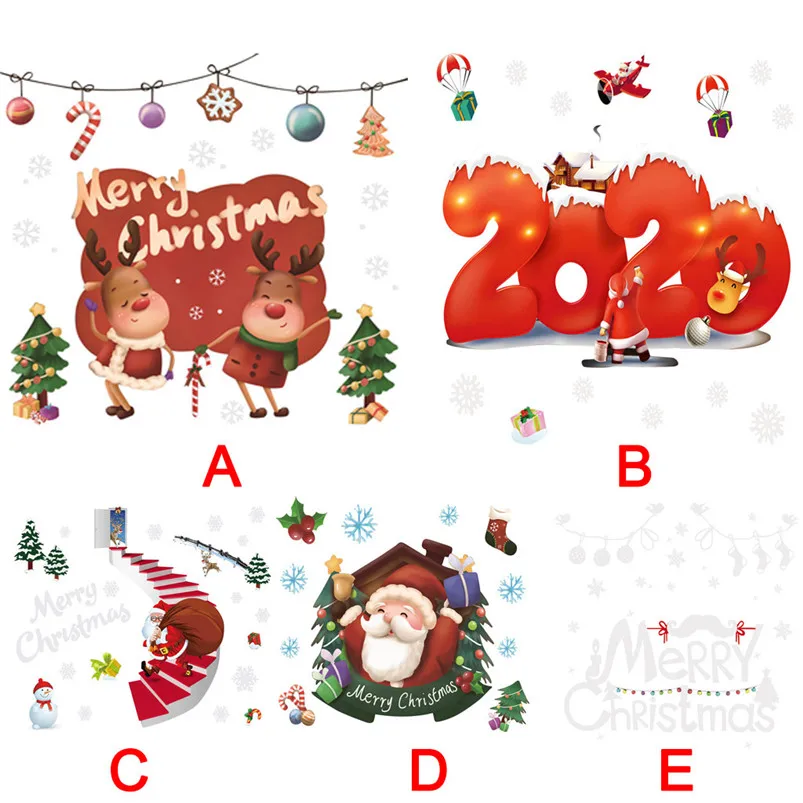 DIY Christmas Stickers Window Wall Home Decor Christmas Stickers Navidad Stickers Muraux Pour Enfants Chambres 30OCT2413