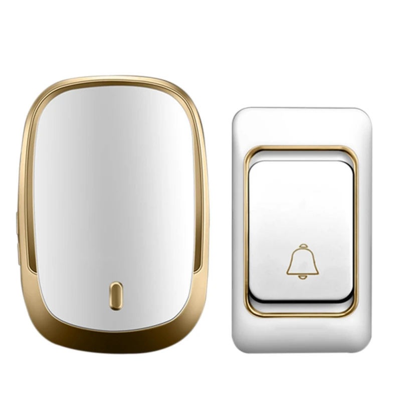 US Wireless Doorbell DC Battery Control Button 200M Remote LED Light for Home Wireless Call Bell n - Цвет: US