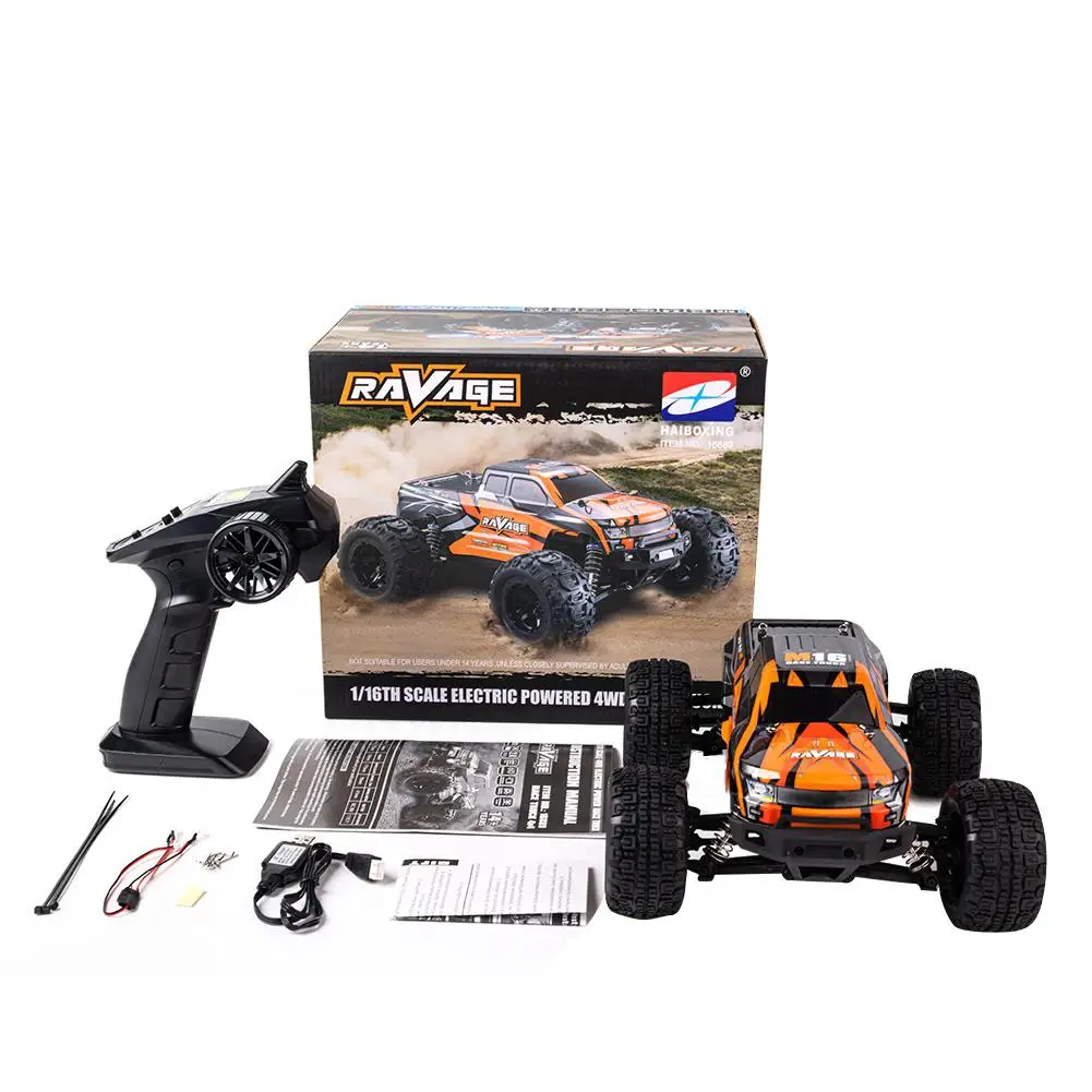 

RCtown HBX 16889A 1/16 2.4G 4WD 30km/h Brushed Motor with LED Electric Light Off-Road Truck RTR Models RC Car for Children Gift