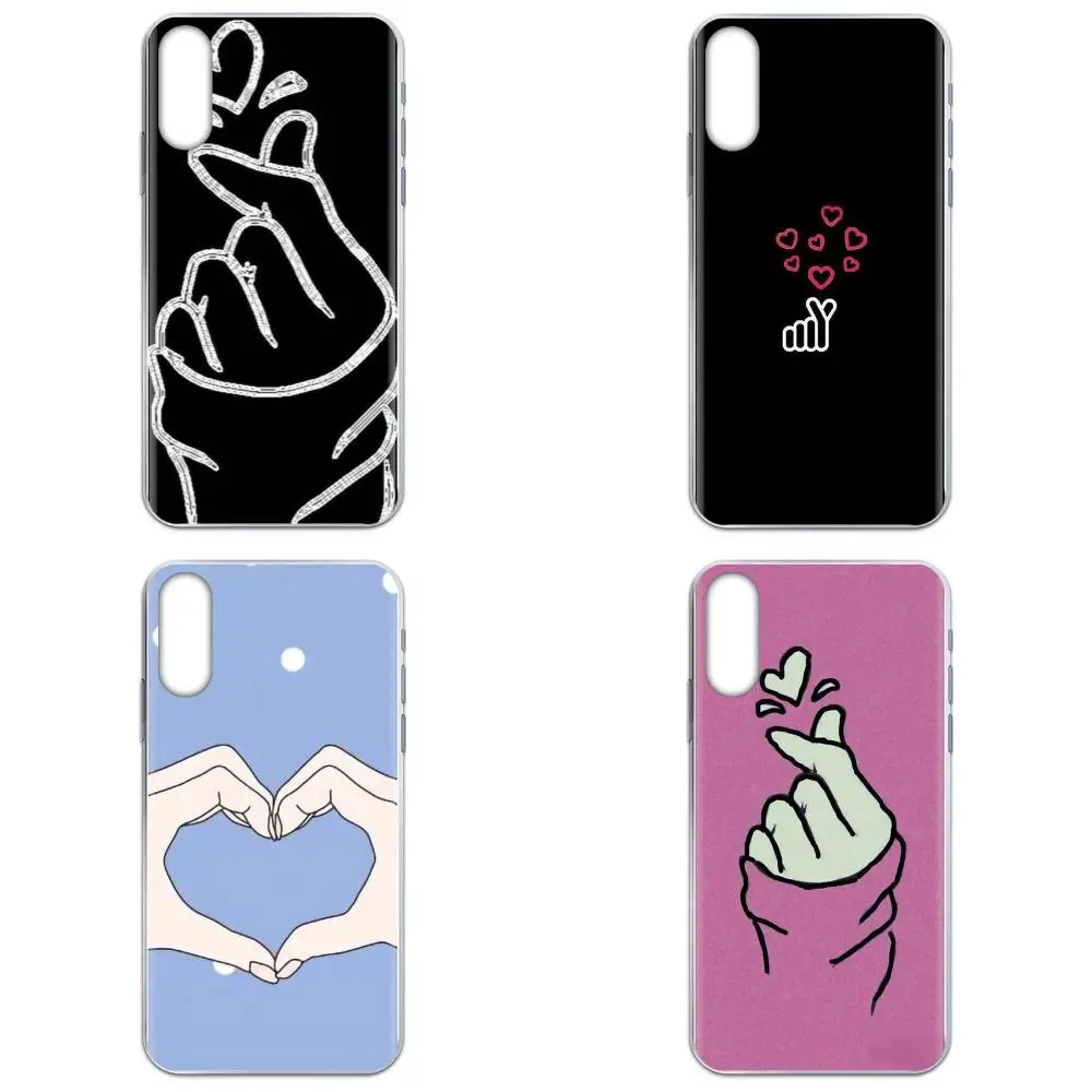 Черный любовь палец Kpop сердечко рисунок для LG G2 G3 G4 G5 G6 G7 K4 K7 K8 K10 K12 K40 мини стилус