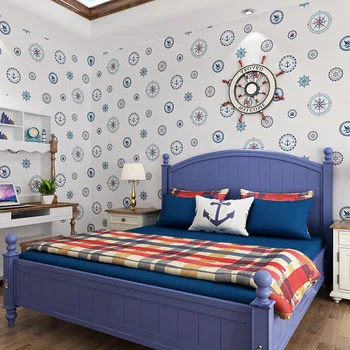 

10m x 0.53m Mediterranean children's style non-woven wallpaper for bedroom living room office kitchen wall papers home decor b