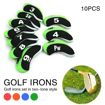 

10PCS Nylon Putter Cover Iron Putter Headcover Golf Head Cover Durable Sports Gift Case Travel Club Storage