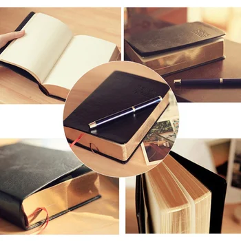 

Vintage Thick Paper Notebook Notepad Leather Bible Notebook Leather Face Phnom Penh School Office Stationery