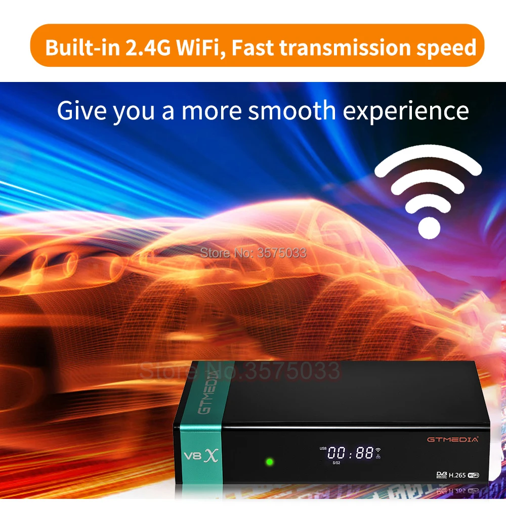 Оригинальный спутниковый декодер Gtmedia V8X встроенный Wi Fi обновленный V8 NOVA DVB S2 H.265