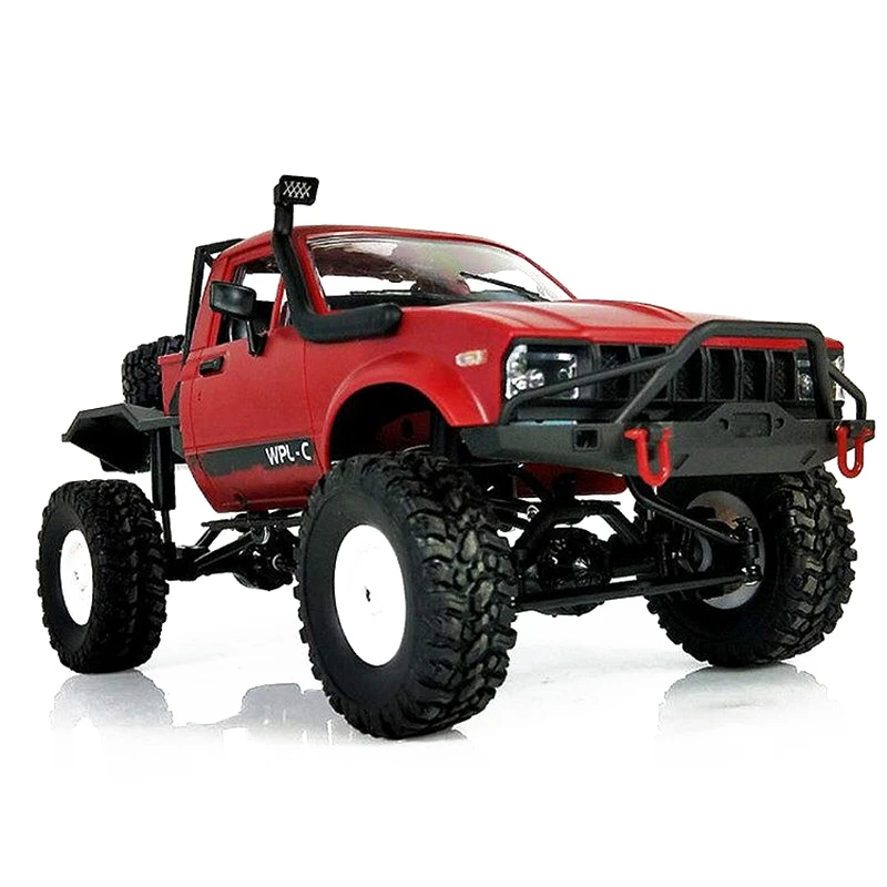 WPL C14 1:16 масштаб 2,4 г 2CH 4WD мини внедорожник RC полуприцеп RTR дети ползунки Грузовик Красный