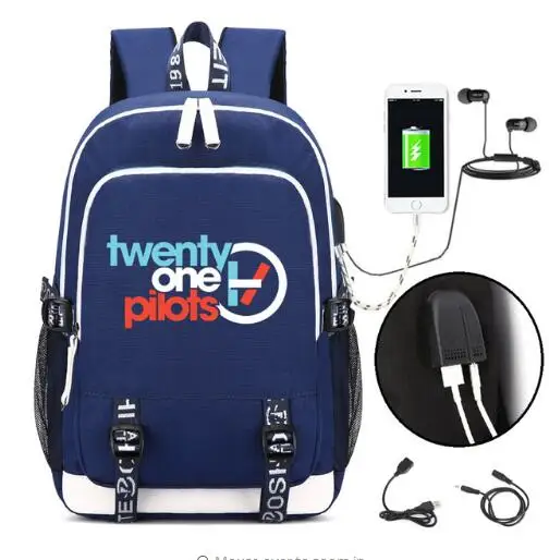 as pictures Детский рюкзак, школьные сумки, модные Mochila Twenty One Pilots, рюкзак с принтом для мальчиков, крутая сумка для книг, Мультяшные сумки на плечо - Цвет: as pictures