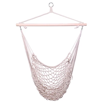 

Cotton Hanging Rope Air/Sky Chair Swing beige USA stock HOT