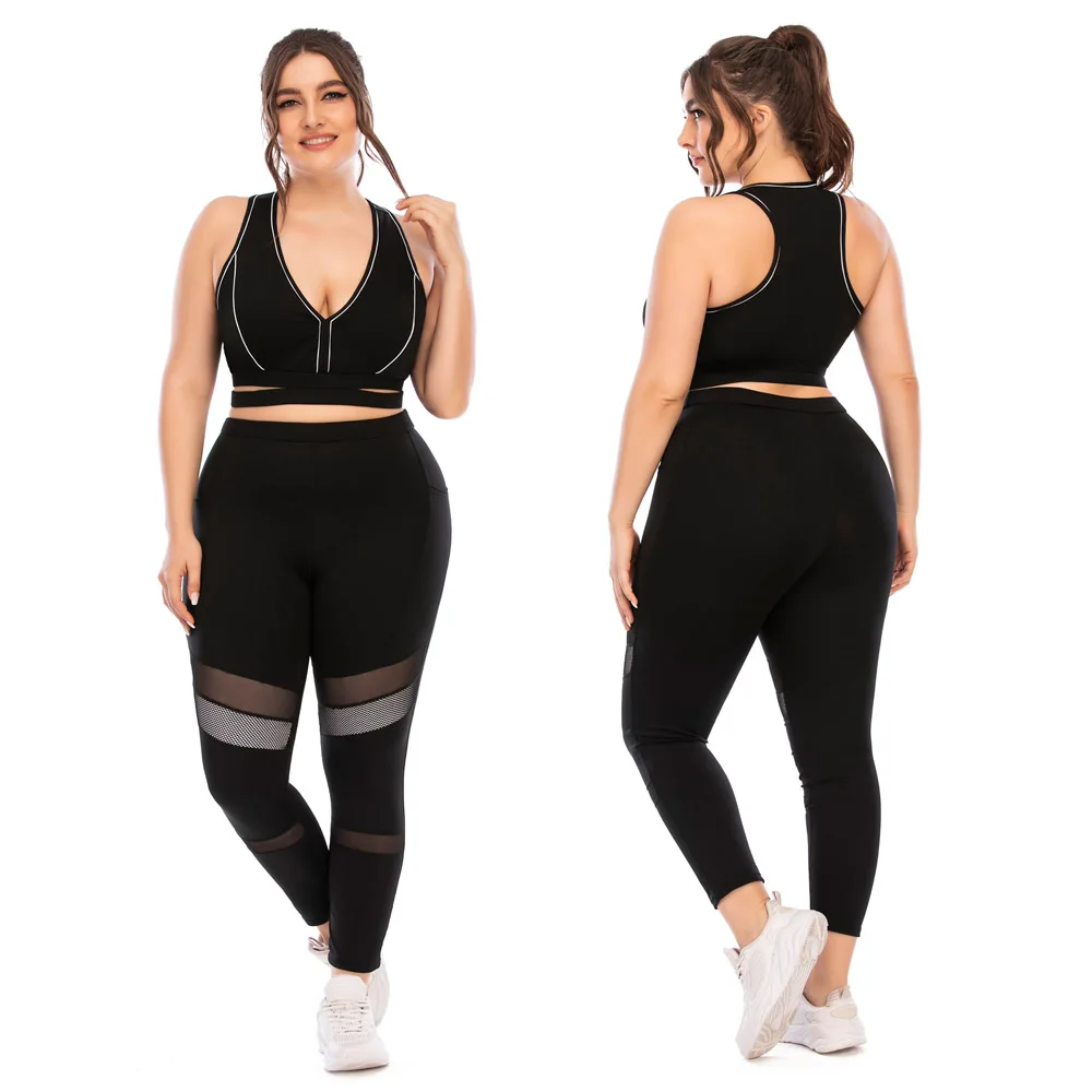 New Women Tracksuit Yoga Suit Sportswear Sportsuits Plus Size For Female Gym Sport Running Sets  Big Large Tacking Wear
