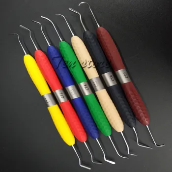 

1 set Dental instrument set composite resin spatula filling titanium plated resin head set filling thick handle restoration