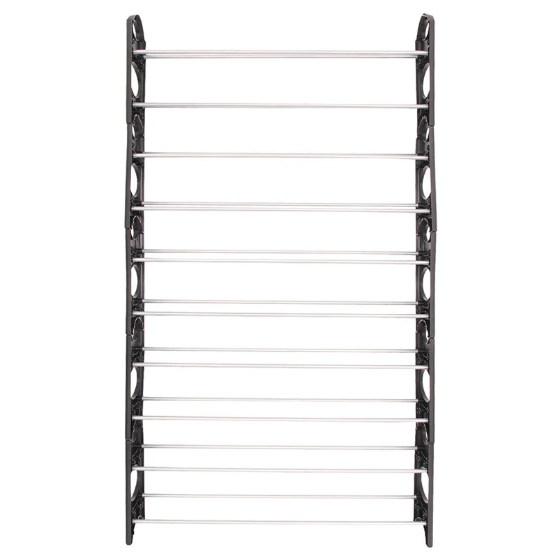 

50 PAIRS 10 TIER SHOE SHELF STORAGE RACK EASY ASSEMBLE ORGANISER STAND CUPBOARD