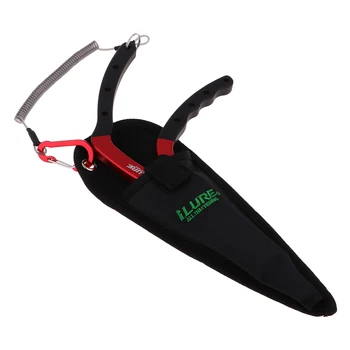 

Multipurpose Non-Slip Fishing Pliers Fish Hook Remover Split Ring Tool with Sheath and Coiled Lanyard