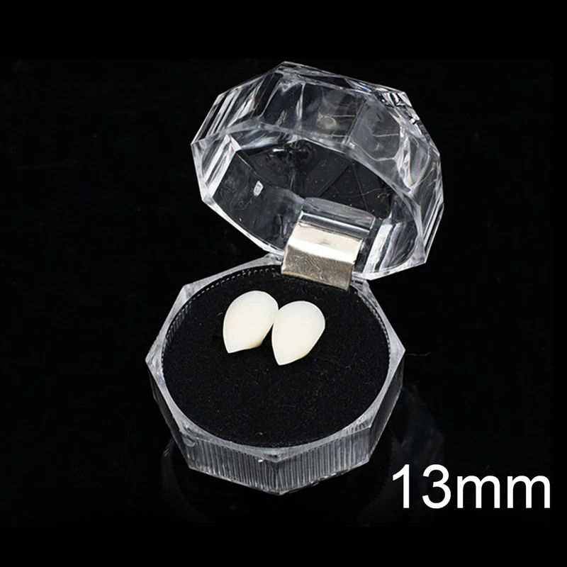 1 pair Halloween Vampire Denture Zombie Teeth Small Tiger Teeth COSPLAY Make-up Dance Props 13mm