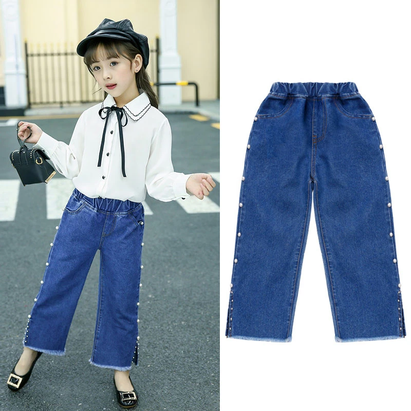 pants with pearls on them