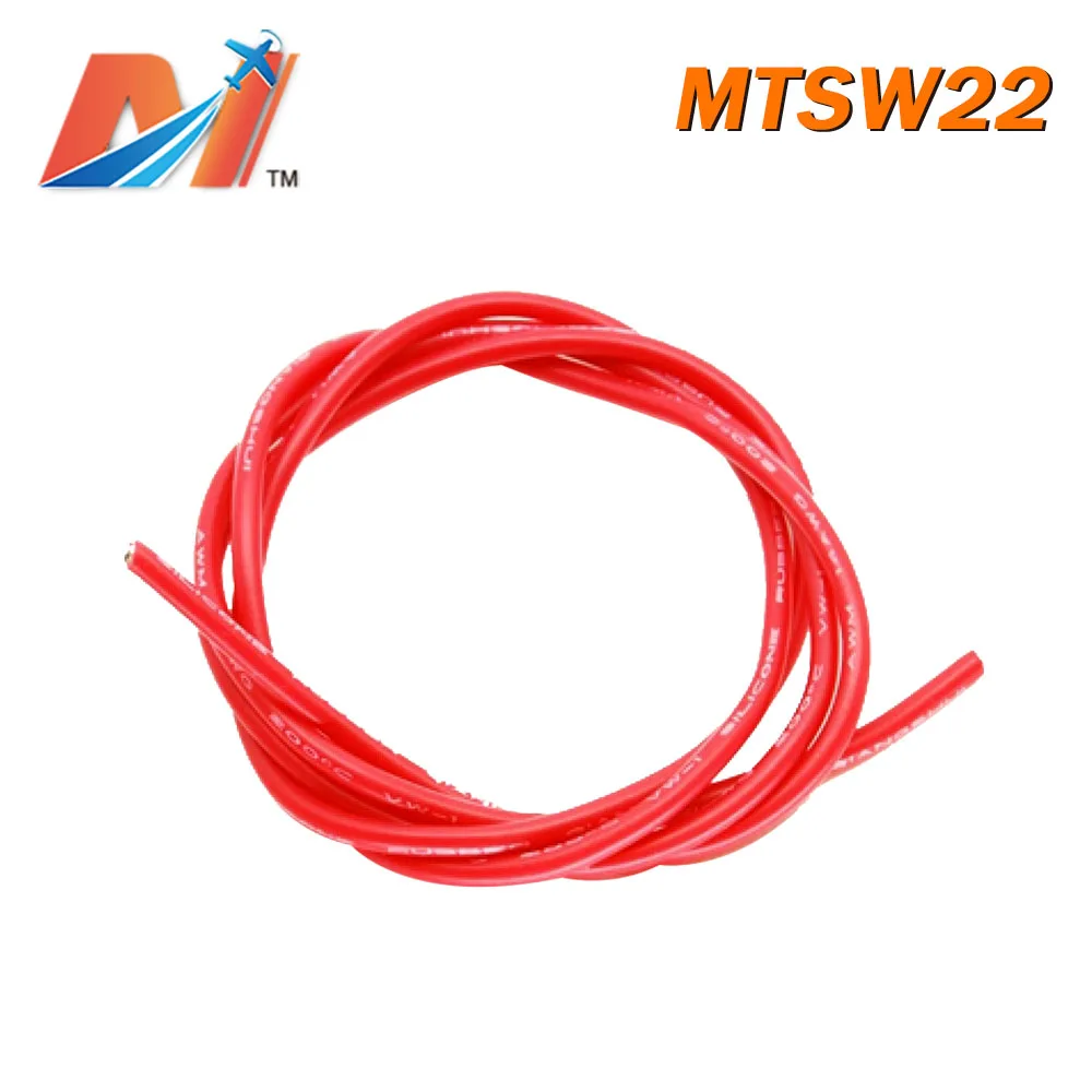 

Maytech Clearance Sale (1meter) power silicon wire AWG22 RED COLOR