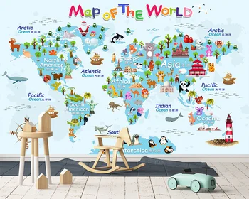 

[Self-Adhesive] 3D Map Of The World 17285 Wall Paper mural Wall Print Decal Wall Murals