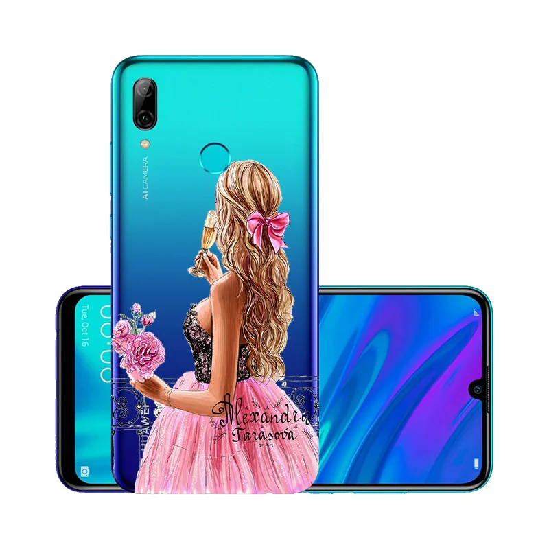 Для huawei P Smart чехол для маленькой девочки Модный Роскошный чехол для мамы huawei P10 Lite Plus чехол s Nova 5 4 3i прозрачный Psmart Z - Цвет: W127