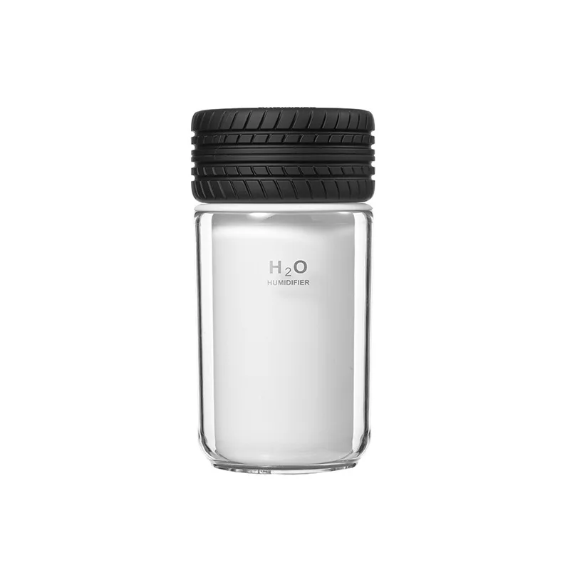 

250ML Portable Creative Tire Humidifier USB Ultrasonic Mini Aroma Diffuser Colorful Light Home Office Silent Car Air Purifier
