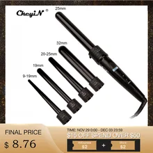 Профессиональная ЖК-цифровая Перманентная керамическая плойка для волос 19 мм 32 мм Большой Волнистый волнистый ролик для волос Быстрый нагрев щипцы для завивки волос палочка