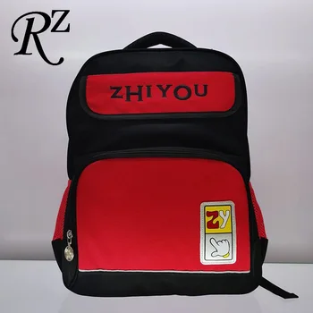 

Comfortable shoulder strap school bags Color contrast kids backpack Multilayer space children backpack Double zipper kids bag