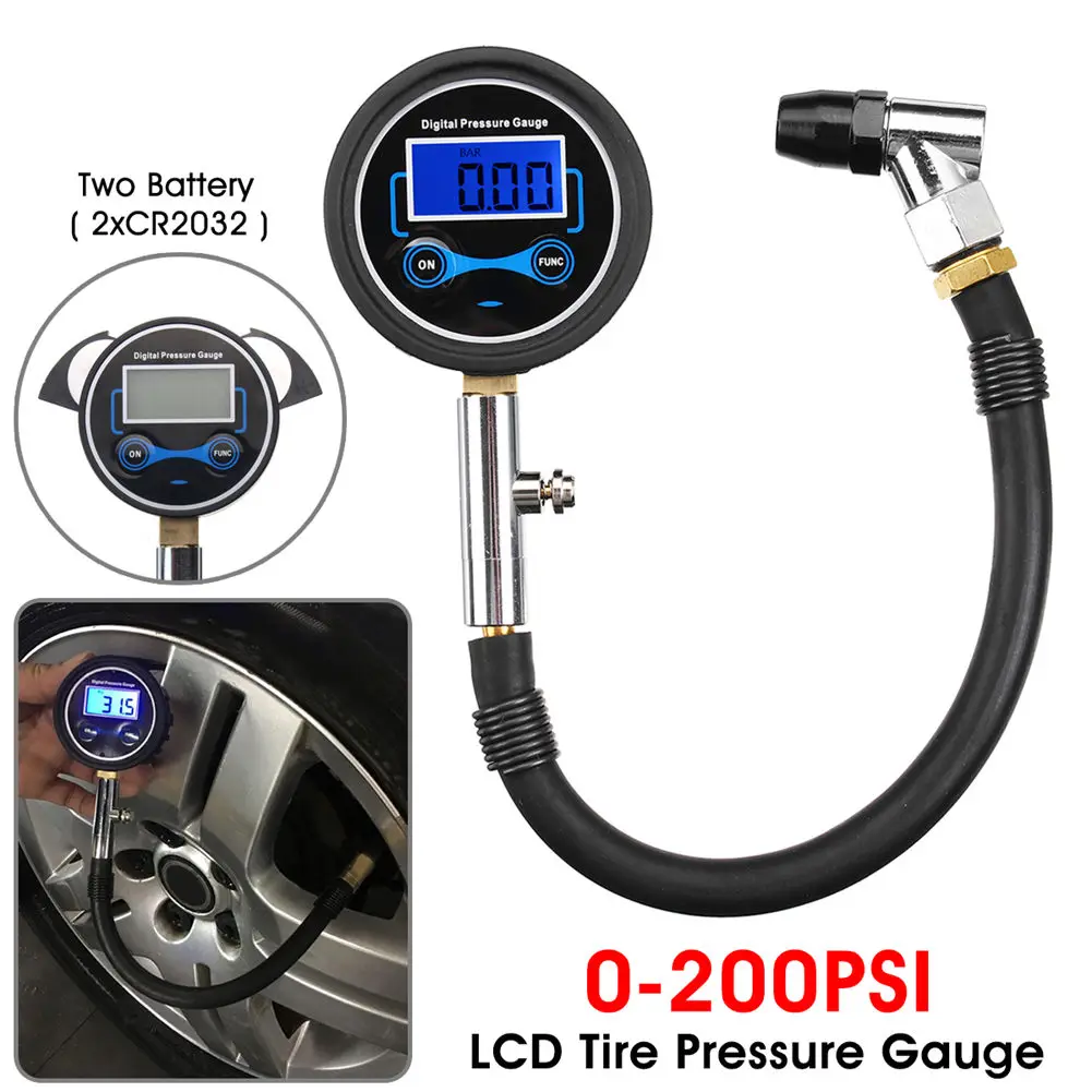 

Hot Digital LCD Tyre Tire Air Pumper Pressure Gauge Test Tool Car Accessories J99