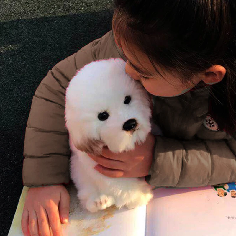 Bichon Frise щенок мягкая Мальтийская собака плюшевая игрушка милые животные пушистые