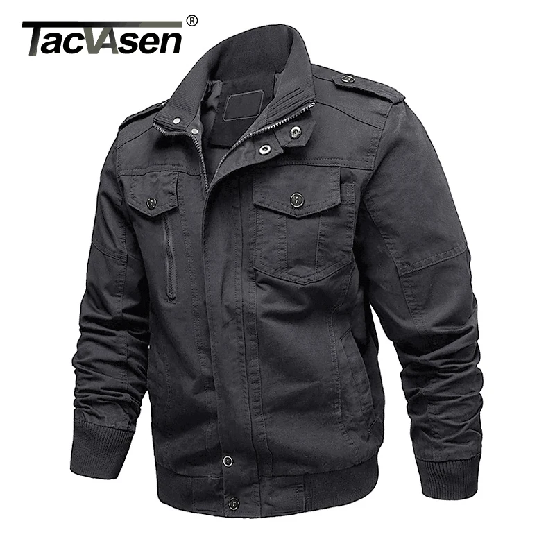 

TACVASEN Military Tactical Jacket Men Cargo Bomber Jackets Outwear Autumn Cotton Army Pilot Jacket Filed Coat M-6XL Dropshipping