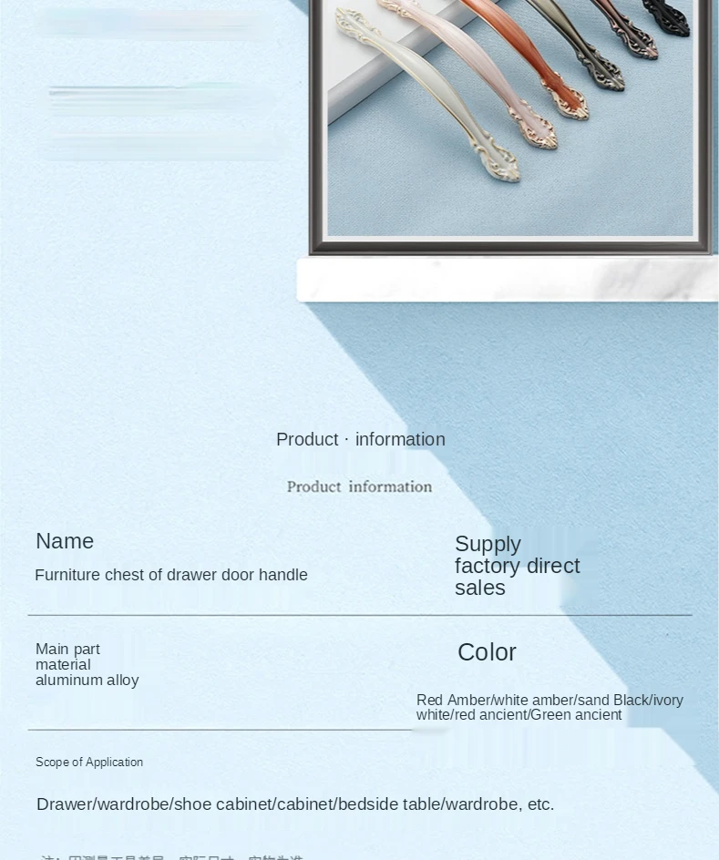 Hcd318a71273f4508b3fe0a899536ae12r Cabinet Handles Desk Drawer Pull Furniture Door Knob for Cabinet Knob Drawer Furniture Hardware Kitchen Accessories Mallzona