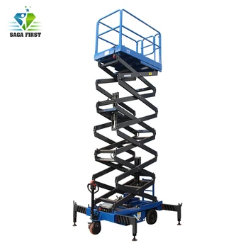 Online Manual Moving Scissor Lift 12m Electric Scissor Lift Elevator