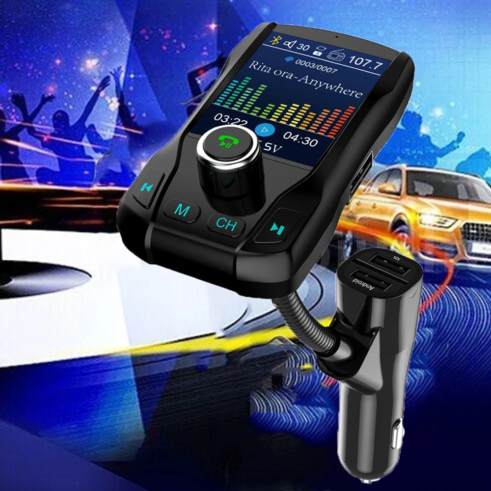 Беспроводной Bluetooth автомобильный комплект fm-передатчик радио MP3 музыкальный плеер с 2 usb-портом