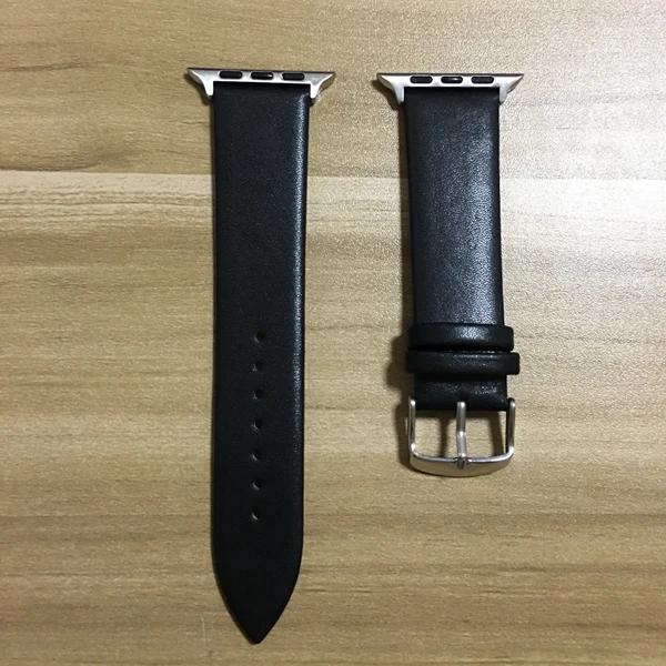Лучшая цена ремешок для iwatch ремешок для Apple Watch из натуральной кожи петлевой серии 1 2 3 4 38 мм 42 мм 40 мм 44 мм серия 5 - Цвет ремешка: Черный