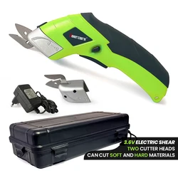 Ciseaux électriques sans fil, batterie Rechargeable 3.6V, coupe tissu, tapis, PVC, outils de coupe du cuir, cisaille à coudre sans fil 