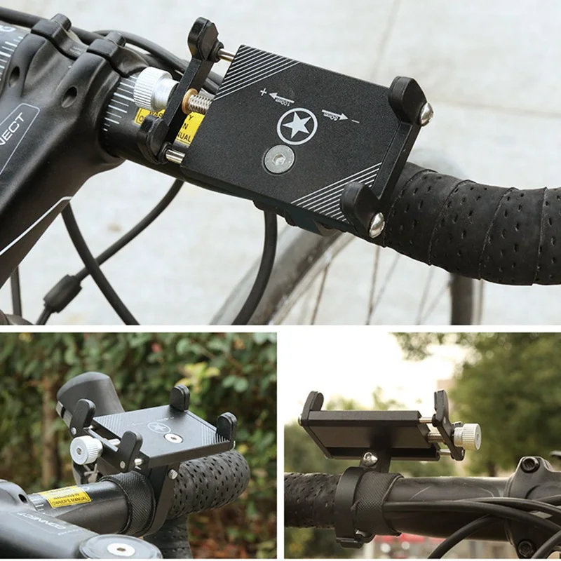 Universal Aluminum Alloy Motorcycle Bicycle Bike Handlebar Mount GPS Cell Phone Holder