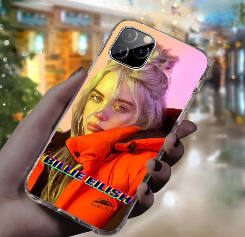 Billie Eilish наклейки dont smile at me мультфильм чехол для телефона для iPhone 11 pro max 7 5S SE 6 6s 8 7 Plus X XR XS MAX Мягкий ТПУ чехол - Цвет: TPU  A1052