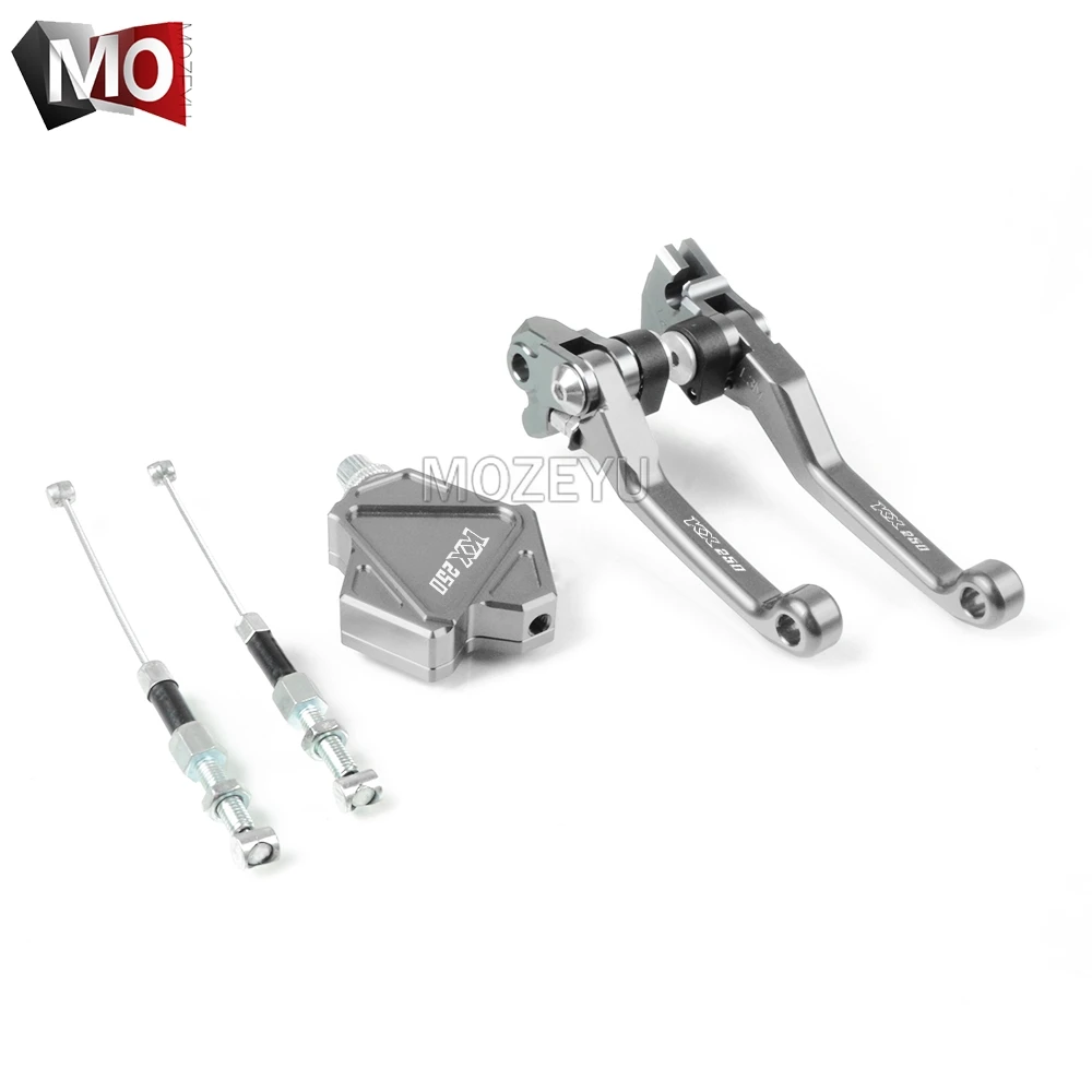 Для Kawasaki KX250 KX 250 2000-2004 2005-2008 Кроссовый ЧПУ поворотный тормозной рычаг сцепления трюк простая кабельная система DirtBike - Цвет: KX250 00-04 Titanium
