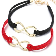 Новое поступление лучшие друзья навсегда Подвески Браслет Серебряный символ бесконечности под старину любовь 8 Форма кожаный любовник браслеты для женщин и мужчин