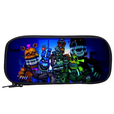Игра FNAF Five Nights At Freddy's Сумочка для ручек и карандашей чехол для детской школы Канцтовары многофункциональные Фигурки игрушки для детей подарок на Рождество - Цвет: 10