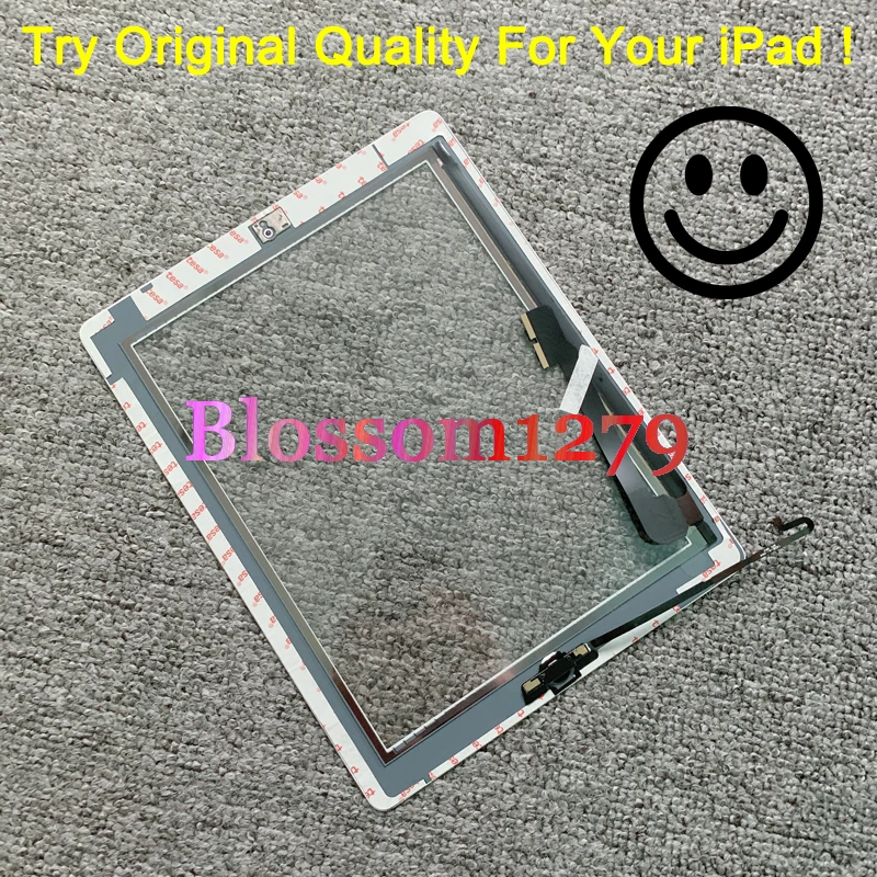 10 шт. сенсорный экран дигитайзер стеклянная панель для Apple iPad 1 2 3 4 5 6 7 mini Air Pro с клейкой заменой