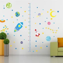 Детская комната украшение стены наклейки с принтами Вселенной, космоса принтами с героями мультфильмов; детский сад настенные украшения росписи ПВХ наклейки на стену XH9232