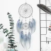 Dreamcatcher Pendant Handmade Dream Catcher Wall Decoration with Lucky Pendant Beads Wall Hangings Decor For Room Party Wedding 1