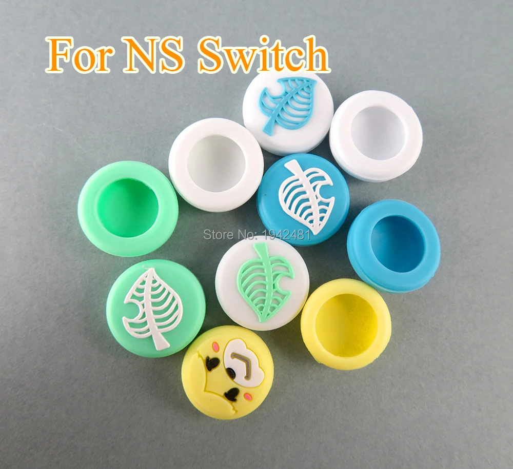 

300pcs for Nintendo Switch Lite Joy Con Tree Leaf Bell Crossing Joystick Thumb Grip Cover Case Analog Stick Caps