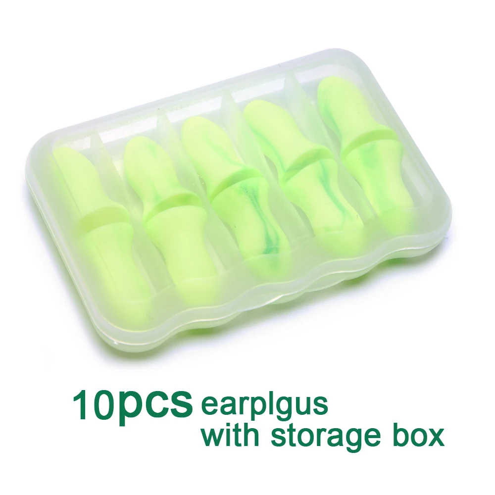 10-Pack Noise Reduction Earplugs for Sleep - Soundproof Snoring Relief and Ear Care