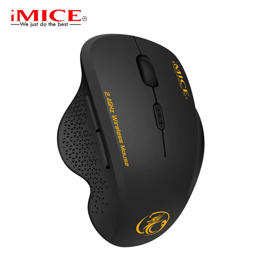 IMICE G6, беспроводная компьютерная игровая мышь, бесшумная офисная мышь для ноутбука, ПК, беспроводная, с третьей передачей, регулируемая мышь с приемником USB