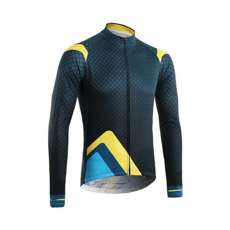 thumbnail image 1 of Maillot de ciclismo de montaña a prueba de rayos ultravioleta, personalizado, ajustado, transpirable, de manga larga, para hombre, con bolsillo, 1 of 5