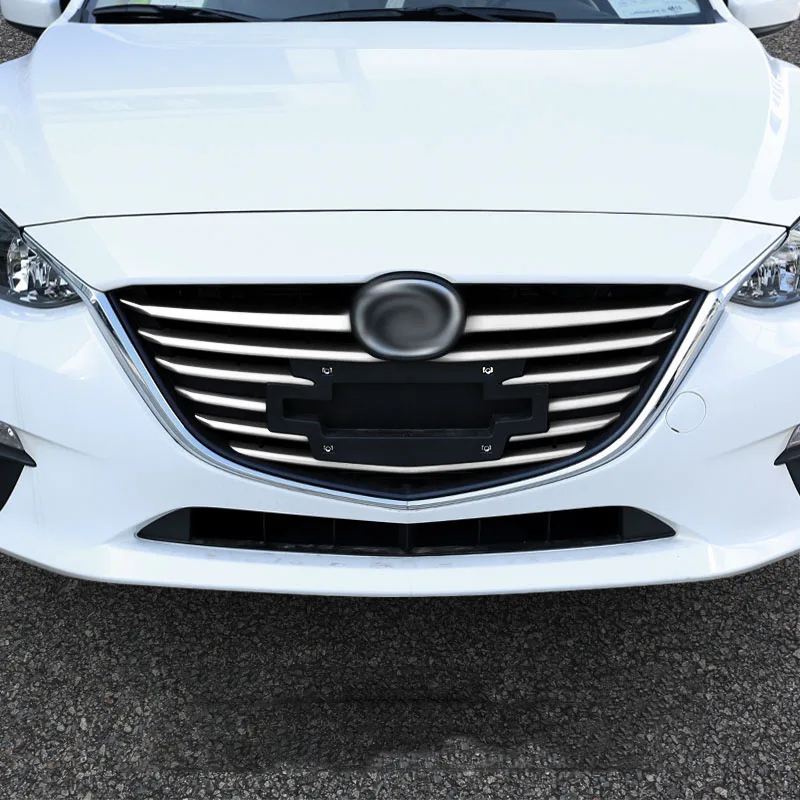 11 шт. для Mazda 3 Axela ABS Хром Передняя Центральная решетка крышки планки полоски автомобиля аксессуары для укладки