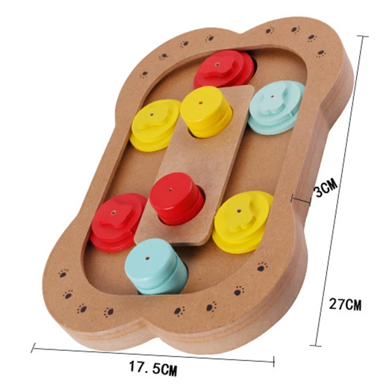 

Interactive Toys for Dogs Foraging Food Treated Wooden Dog Toy Eco-Friendly Pet Educational Toy Pet Puzzle Training Toy Feeding