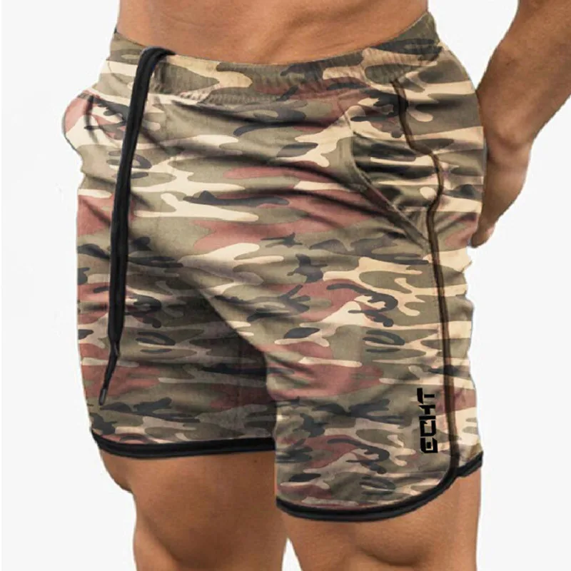 

Men's lace-up fast drying Camouflage shorts Male Summer gyms fitness Bodybuilding Jogger Workout shorts Casual Brand shorts